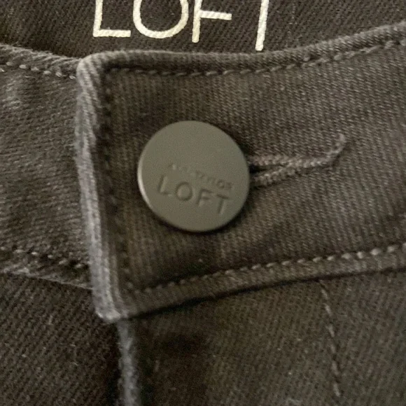 Loft Outlet Black Jeans size 10 curvy skinny excellent condition inseam 30 - Picture 4 of 8